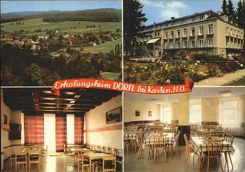 Kasten Boeheimkirchen Panorama Erholungsheim Doerfl Speisesaal Kat. Kasten bei Boeheimkirchen