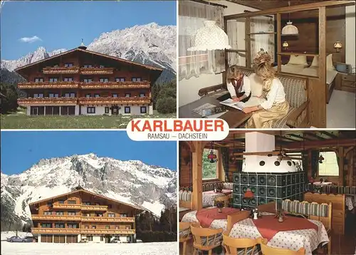 Ramsau Dachstein Steiermark Landhaus Karlbauer Gaststuben Kat. Ramsau am Dachstein