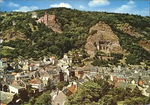 Idar Oberstein mit Schlossruine und Felsenkirche Kat. Idar Oberstein