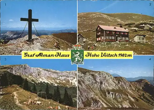 Veitsch Hohe Veitsch Alpe Gipfelkreuz Graf Meran Haus Kat. Veitsch