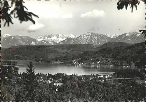 Poertschach Woerthersee Blick vom Windischberg auf Woerthersee und Karawanken /  /