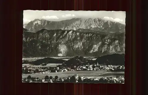 Bayrischzell Ortsansicht mit Alpenpanorama Kat. Bayrischzell