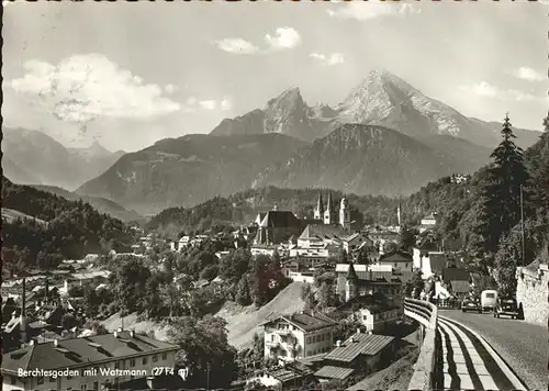 Berchtesgaden mit Watzmann und Schoenfeldspitze Kat. Berchtesgaden