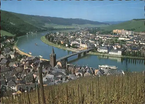 Bernkastel Kues Panorama mit Mosel Kat. Bernkastel Kues