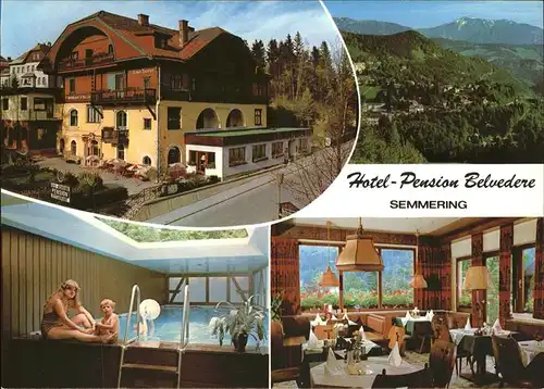 Semmering Niederoesterreich Hotel Belvedere Gastraum Hallenbad Kat. Semmering