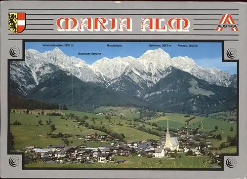 Maria Alm Steinernen Meer Panorama mit Alpenblick Kat. Maria Alm am Steinernen Meer