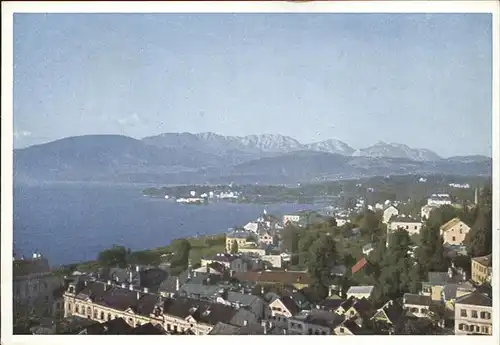 Gmunden Salzkammergut Panorama mit Hoellengebirge Kat. Gmunden