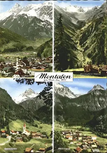Gaschurn Vorarlberg Panorama von Schruns Hochalpenstrasse Partenen Kat. Gaschurn