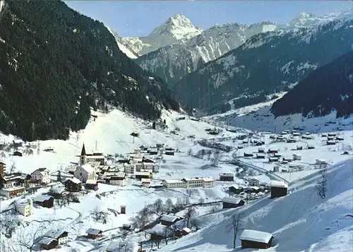 Gaschurn Vorarlberg im Montafon mit Blick zur Valluela Kat. Gaschurn