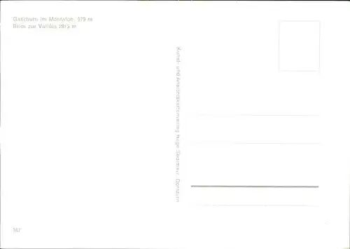Gaschurn Vorarlberg im Montafon mit Blick zur Valluela Kat. Gaschurn