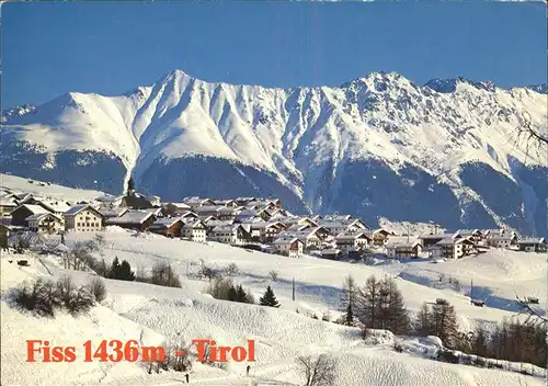 Fiss Tirol Ortsblick mit Alpenpanorama / Fiss /Tiroler Oberland