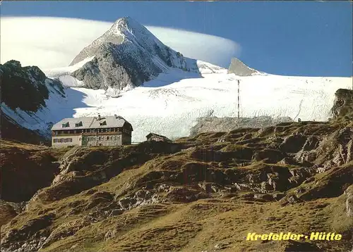 Kaprun Krefelder Huette mit Kitzsteinhorn Kat. Kaprun