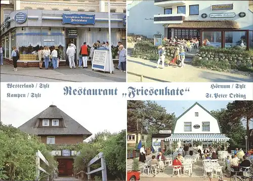 Westerland Sylt Kampen Hoernum St Peter Ording je mit Restaurant Friesenkate Kat. Westerland