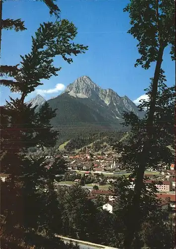 Mittenwald Karwendel Tirol mit Wettersteinspitze Kat. Schwaz