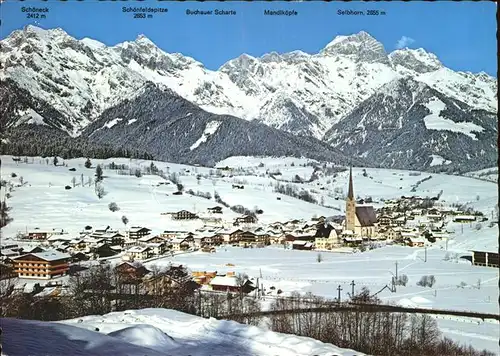 Maria Alm Steinernen Meer Ortsblick mit Alpenpanorama Kat. Maria Alm am Steinernen Meer