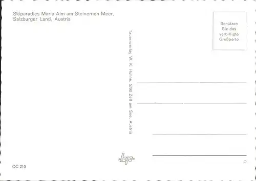 Maria Alm Steinernen Meer Ortsblick mit Alpenpanorama Kat. Maria Alm am Steinernen Meer