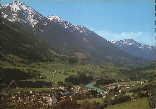 Schwarzach Pongau Ortsblick mit Alpenpanorama Kat. Schwarzach im Pongau