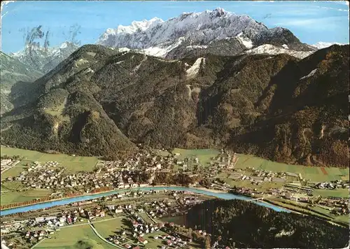 Kufstein Tirol Fliegeraufnahme mit Alpenpanorama Kat. Kufstein