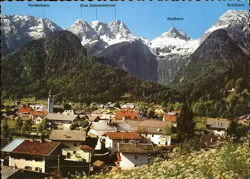 Lofer Ortsblick mit Alpenpanorama Kat. Lofer