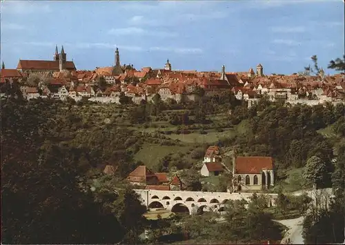 Rothenburg Tauber Panorama Viadukt Kat. Rothenburg ob der Tauber