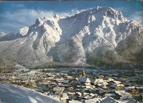 Mittenwald Karwendel Tirol Ortsblick mit Alpenpanorama Kat. Schwaz