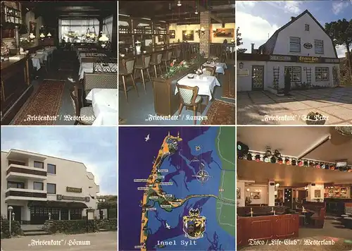 Sylt Restaurants Friesenkate in Westerland Kampen Hoernum St Peter Ording Kat. Sylt Ost