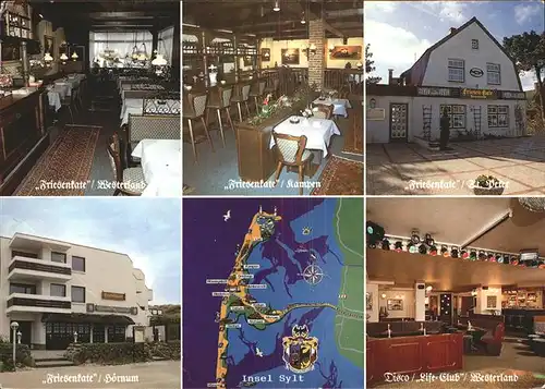 Sylt Restaurants Friesenkate in Westerland Kampen Hoernum St Peter Ording Kat. Sylt Ost