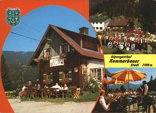 Trattenbach Alpengasthof Kummerbauer Stadl Musikkapelle Kat. Trattenbach am Wechsel