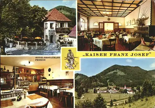 Rohr Gebirge Hotel Restaurant Kaiser Franz Josef Gastraeume Panorama Kat. Rohr im Gebirge