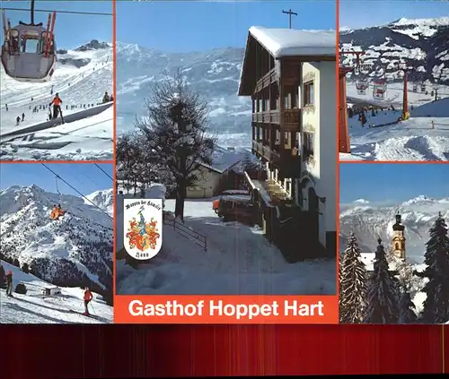 Hart Zillertal Gasthof Hoppet Skilift Kirche Dorfpartie Kat. Hart im Zillertal