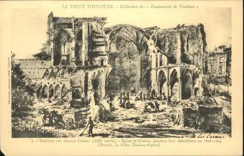 ww72945 Toulouse Haute-Garonne Toulouse Couvent Grand Carmes Eglise Cloitre * Kategorie. Toulouse Alte Ansichtskarten