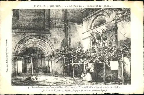 ww72946 Toulouse Haute-Garonne Toulouse Saint Pierre des Cuisines Tombeau Porche Eglise * Kategorie. Toulouse Alte Ansichtskarten