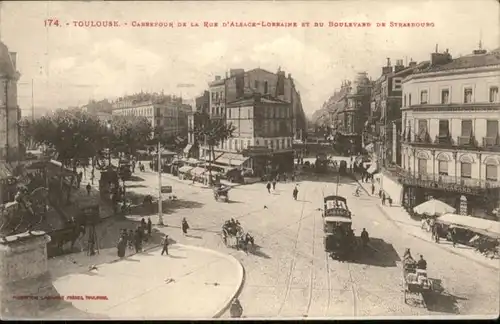 Toulouse Strassenbahn Rue Alsace Lorraine