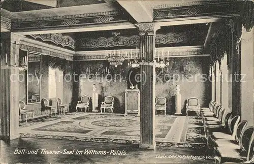 Weimar Thueringen Ball- Theater Saal Wittums Palais / Weimar /Weimar Stadtkreis