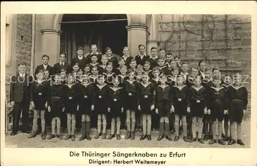 Erfurt Thueringer Saengerknaben Dirigent Herbert Weitemeyer Kat. Erfurt