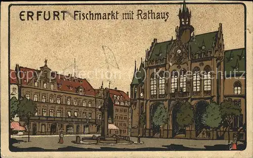 Erfurt Fischmarkt Rathaus Kat. Erfurt