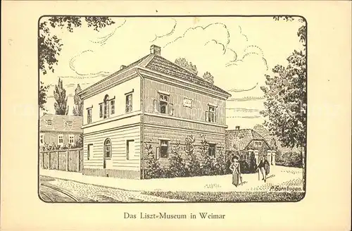 Weimar Thueringen Liszt-Museum Kuenstlerkarte P. Hornbogen / Weimar /Weimar Stadtkreis