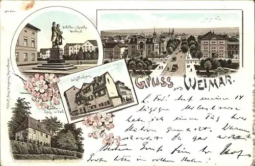 Weimar Thueringen Schiller Goethe Deknmla Schillerhaus / Weimar /Weimar Stadtkreis