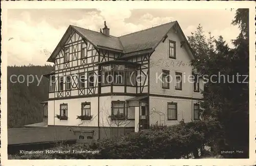 Finsterbergen Hoehenkurort Klimatischer Kat. Finsterbergen Thueringer Wald