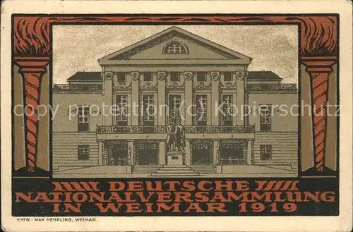 Weimar Thueringen Nationalversammlung / Weimar /Weimar Stadtkreis