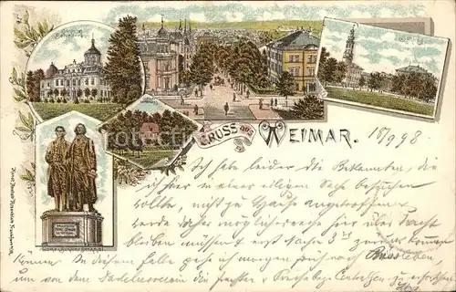 Weimar Thueringen Goethe Schillerdenkmal / Weimar /Weimar Stadtkreis