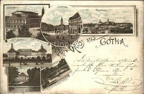 Gotha Thueringen Panorama Hauptmarkt Schloss / Gotha /Gotha LKR