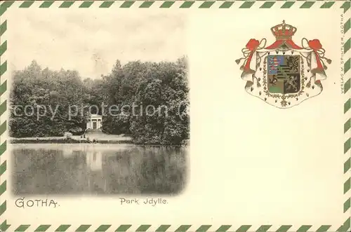 Gotha Thueringen Park Idylle Wappen / Gotha /Gotha LKR