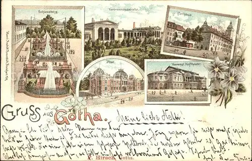 Gotha Thueringen Herzogl. Hoftheater Rathaus / Gotha /Gotha LKR