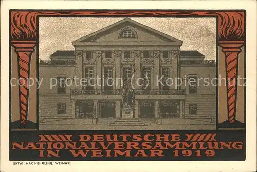 Weimar Thueringen Deutsche Nationalversammlung / Weimar /Weimar Stadtkreis