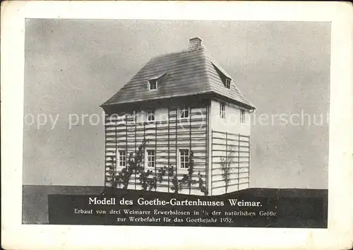 Weimar Thueringen Goethe-Gartenhaus Modell / Weimar /Weimar Stadtkreis