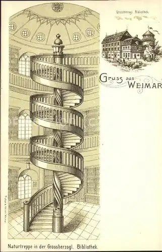 Weimar Thueringen Wendeltreppe Bibliothek / Weimar /Weimar Stadtkreis