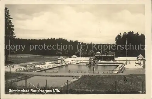 Finsterbergen Schwimmbad Kat. Finsterbergen Thueringer Wald