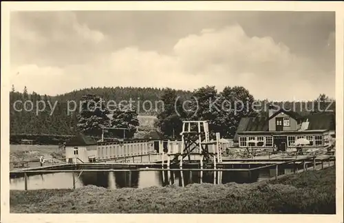 Finsterbergen Schwimmbad Kat. Finsterbergen Thueringer Wald