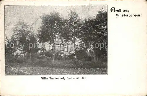 Finsterbergen Villa Tannenhof Kurhausstr. Kat. Finsterbergen Thueringer Wald